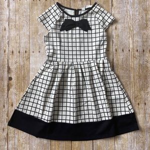 Black and Off White bow Dress